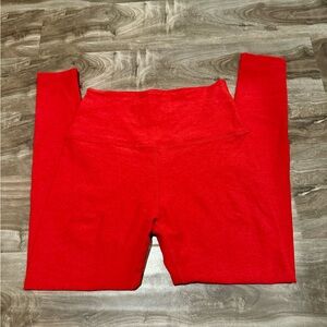 Beyond Yoga Spacedye Candy Apple Red leggings. NWOT.